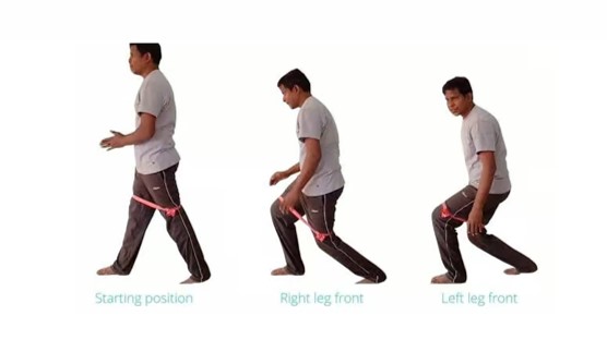 تمرین لانژ برای پای پرانتزی