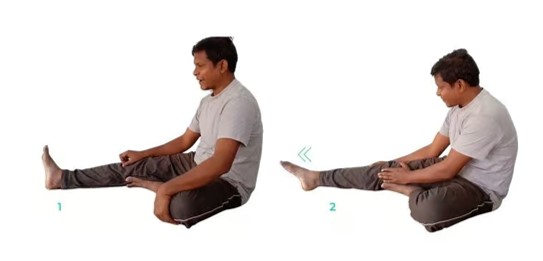 کشش اداکتور حین نشستن به صورت کشیده